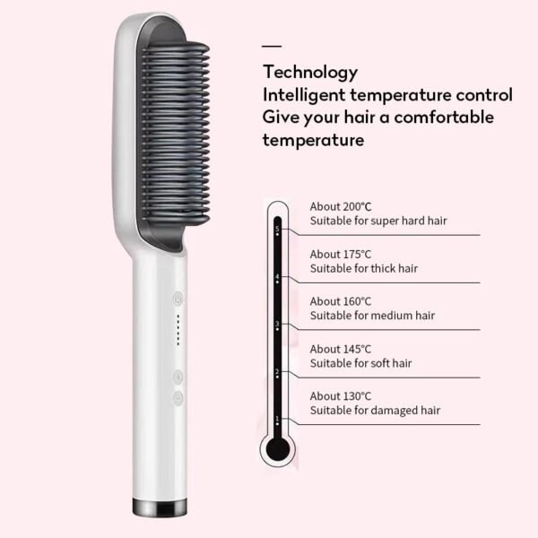 2 In 1 Hair Straightener Electric Hair Brush - Image 4