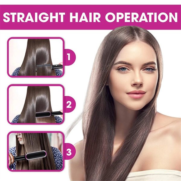 2 In 1 Hair Straightener Electric Hair Brush - Image 7